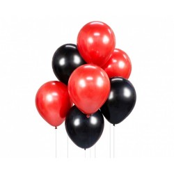 God Baloane Balloon Bouquet, 30cm, Red And Black, 7/set Bb-ccz7