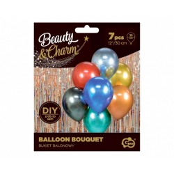 God Baloane Balloon Bouquet, 30cm, Assorted Colours, 7/set Bb-mix7