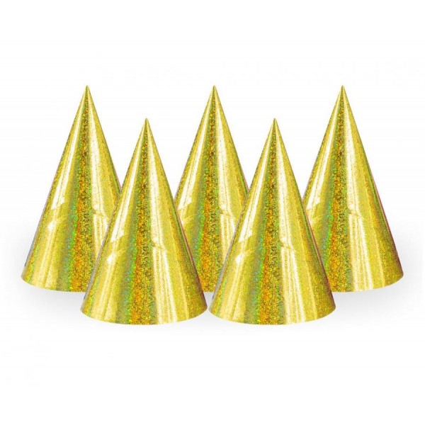 God Coif Din Carton Paper Hats, Holographic Gold, 100/set Pf-chz1