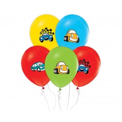 God Baloane Latex Cartoon Car Balloons, 30cm, 5/set Gz-smk5