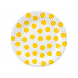 God Farfurii Carton Polka Dots, Yellow, 18cm 6/set Pw-tgz7