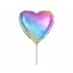 God Balon Folie Aluminiu Heart, 23cm, Gradient Pastel 202500g