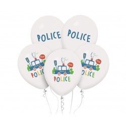 God Baloane Latex Police Balloons, 30cm 5/set Gz-pol5