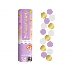 God Confetti Confetti Cannon Circles, Gold-lilac-white, 15cm Jc-kpkl15