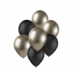 God Baloane Balloon Bouquet B&c, Prosseco-black, 30cm, 7/set Bb-prc7