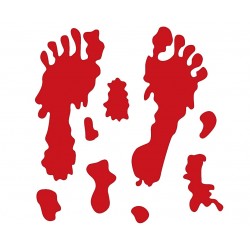 God Sticker Cu Gel Bloody Feet 20*20cm Pf-nzzs