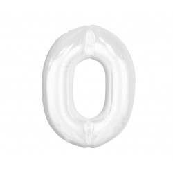 God Balon Folie Aluminiu B&c Number 0, White, 92cm Ch-b9b0