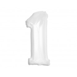 God Balon Folie Aluminiu B&c Number 1, White, 92cm Ch-b9b1