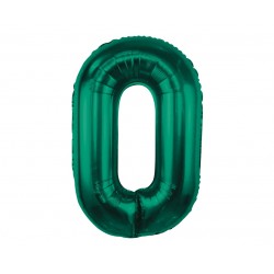 God Balon Folie Aluminiu Number 0, Bottle Green, 85cm Ch-b8b0