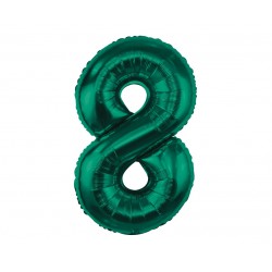 God Balon Folie Aluminiu Number 8, Bottle Green, 85cm Ch-b8b8