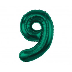 God Balon Folie Aluminiu Number 9, Bottle Green, 85cm Ch-b8b9