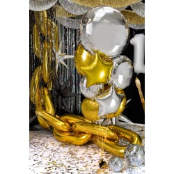 Pd Balon Folie De Aluminiu  45 Cm, Gold Fb176-019