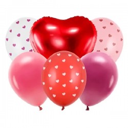 Pd Baloane Balloon Set, Be Mine Valentine 30cm, Mix 6/set Zb1
