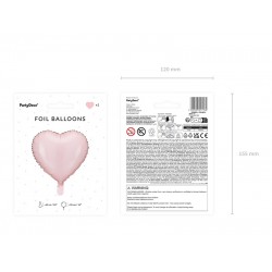 Pd Balon Folie Aluminiu Heart, 45cm, Light Pink Fb9p-081j