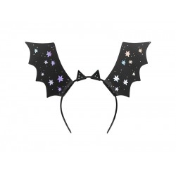 Pd Cordeluta, Headbands Bats, 23x30cm, Black With Holographic Print, 4/set Op29
