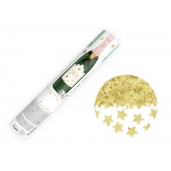 Pd Confetti Cannon Champagne, Tube Shooter With Golden Stars, 20cm Tubsz20-019