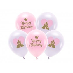 Pd Baloane Eco Balloons 33cm, Happy Birthday, Mix, 5/set Eco33p-205-000-5