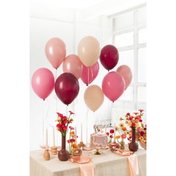 Pd Baloane Latex Balloons Set, 27-30cm, Metallic Rose Gold, Pastel Prune-pink, Mix 10/set Zbl2
