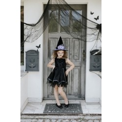 Pd Palarie Vrajitoare Cu Fundita Witch Hat, 29cm, Black Cwh3