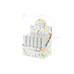 Pd Confetti Cannon Pastel Streamers, Tube Shooter, 20cm Tukn20-000p