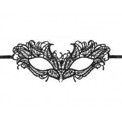 Pd Masca, Carnival Mask Lace, Pattern 2, Black 8 X 21cm Mas12-010