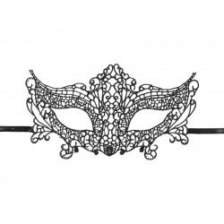 Pd Masca, Carnival Mask Lace, Pattern 3, Black 11 X 20cm Mas13-010