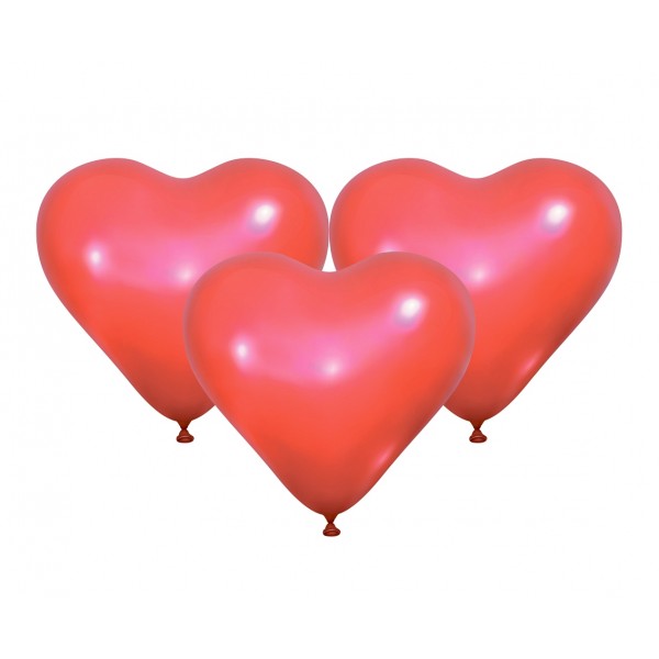 God Baloane Latex Valentine's Day, 25cm, Read Heart, 3/set Gz-wal3