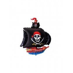 God Balon Folie Aluminiu Pirate Ship, 36cm, Black 902669