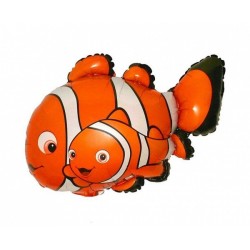 God Balon Folie Aluminiu Smiling Clown Fish, 36cm, 902640