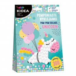 De Set Creativ Cu Stickere Si Pompom Unicorn Si Pisicuta Kidea Powuka