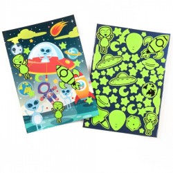 De Carte De Colorat Scratch Art Book 5 Coli + Stickere Cosmos Glow In The Dark Kidea Scwkkka