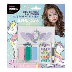 De Set Pictura Pe Fata Cu 3 Culori, Stickere Si Diamante Unicorn Kidea Fdtdkuka