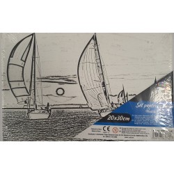 Lec Rama Cu Panza Predesenata Barca Sf Art Pigna 20*30cm Mcpp203025