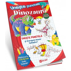 Up Carte Colorat A4 Uneste Punctele Dinozauri