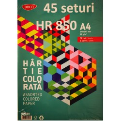 Ada Hartie Colorata Asortata Daco A4 80g 50/set 5 Culori Hr850