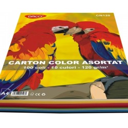 Ada Carton Color Daco A4 120g 100/set 10 Culori Cn120