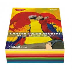 Ada Carton Color Asortat Daco A4 160g 250/set 10 Culori Cn162