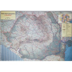 Pag Mapa Birou Harta Romaniei Cu Folie Buretata 60*42.5cm