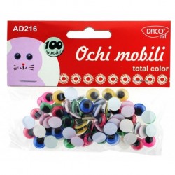 Ada Ochi Mobili Autoadezivi 1 Cm, 100/set Daco Ad216