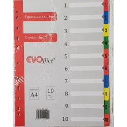 Nd Separatoare Index Carton 1-10 Evoffice Ev4g05