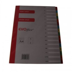 Nd Separatoare Index Carton Evoffice A-z A4 Ev4h10