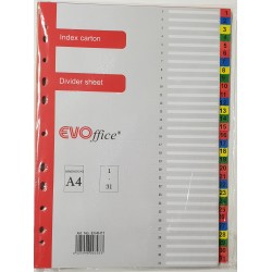 Nd Separatoare Index Carton Evoffice 1-31 A4 Ev4h11