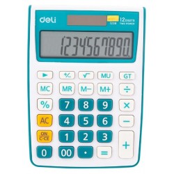 Lec Calculator Birou Deli 12 Dig Alb-blu Dle1238b
