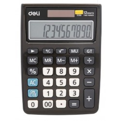 Lec Calculator Birou Deli 12 Dig Gri Dle1238gr