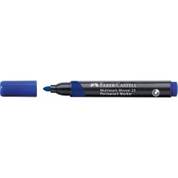 Lec Marker Permanent Faber-castell Albastru Varf Rotunnd Fc453353