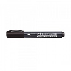 Lec Marker Permanent Faber-castell Negru Varf Rotunnd Fc453397