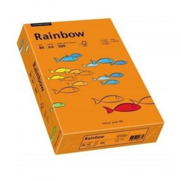 Carton Color A4 160gr 250/set Xerox Rainbow Orange Intensive