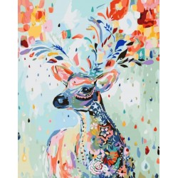 Pr Set Pictura Pe Numere 202 Colorful Deer