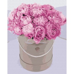 Pr Set Pictura Pe Numere 30726 Peonies For A Loved One