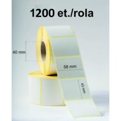 Rom Rola Pret 58*43 Mm, Termica, 1200 Etichete/ Rola